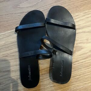 Reformation Elegant Black Sandals